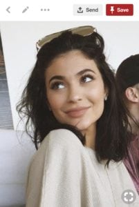 Pinterest image of Kylie Jenner with natural makeup look